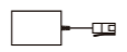 Small rectangular box with a small cable attached and phone connector at the end.