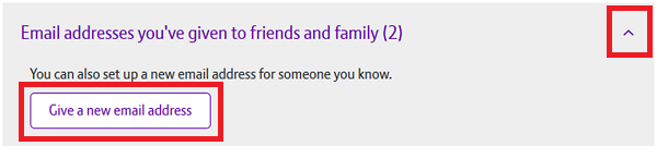 Give a new email address Give a new email address