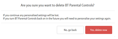 Select Yes, delete now
